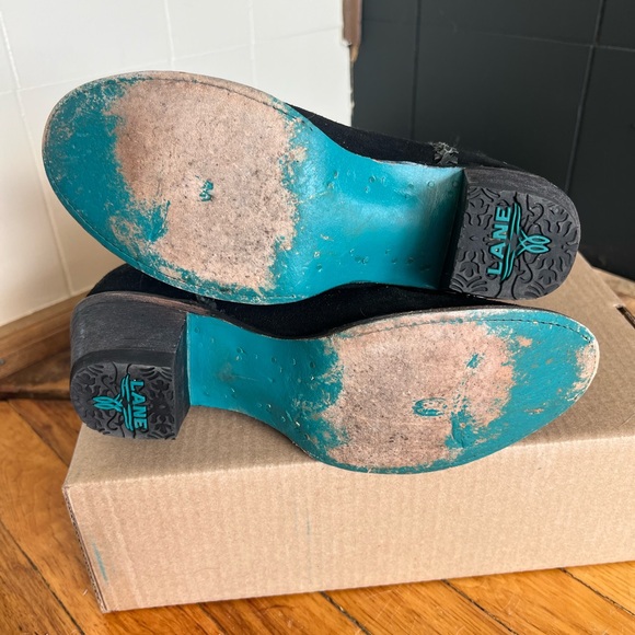 Lane black plain Jane suede boots - Picture 4 of 5